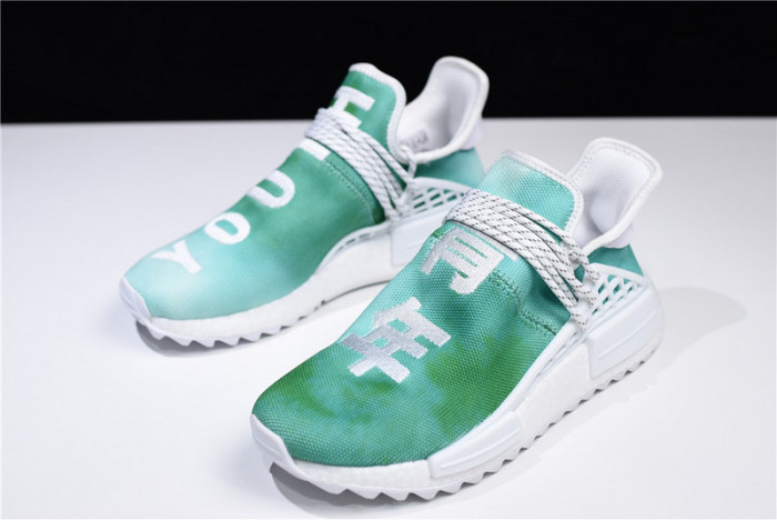 pharrell x  nmd hu holi nmd mc "youth" green/white f99760