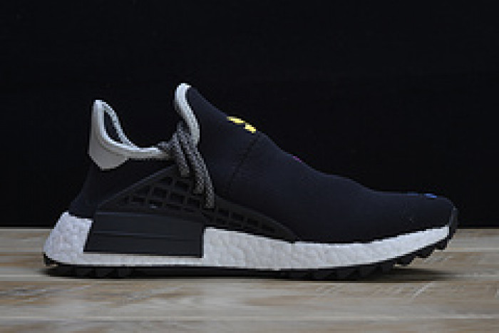 pharrell x  nmd hu tri-color black running shoes 114970010