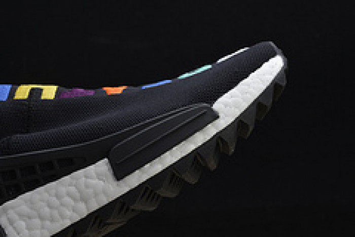 pharrell x  nmd hu tri-color black running shoes 114970010
