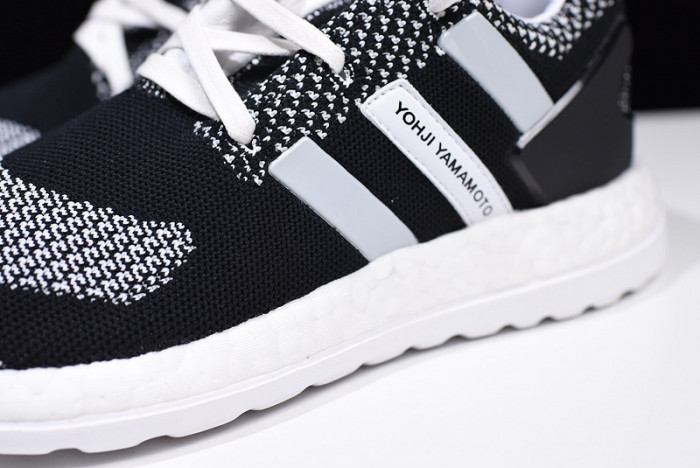  y-3 pure boost zg knit (black / white) aq5731